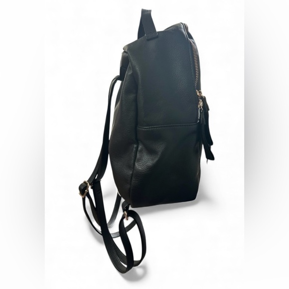 Torrid Elegant Black Faux Leather Backpack With Boucle Sweater Front Pocket main image 5
